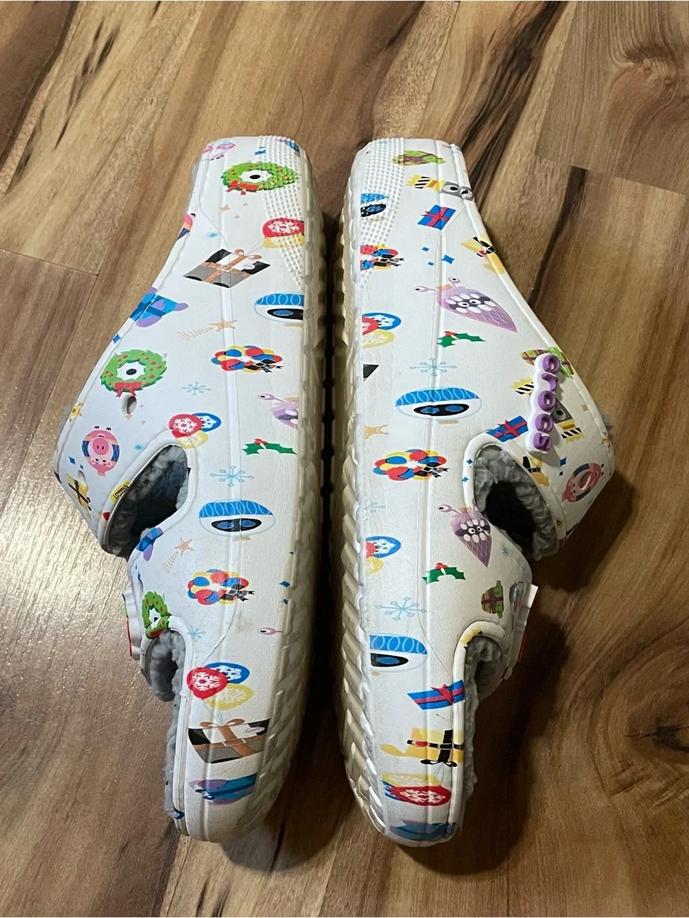 Disney Pixar Crocs Toy to the World Faux Fur Lined Slides Unisex Size 10M 12W